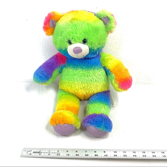 Build a Bear Workshop, Rainbow Teddy Bear Plush. - Picture 4 of 10